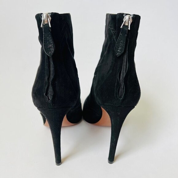 ALAIA Paris black suede pointed toes heeled booties, Size 39 - Picture 5 of 10